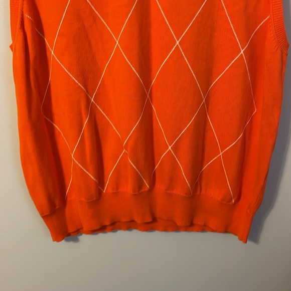 Campus Specialties Auburn University Orange White Argyle Knit Sweater Vest XXL - Picture 3 of 14